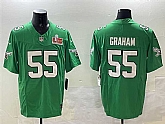 Men's Philadelphia Eagles #55 Brandon Graham Green 2025 Super Bowl LIX Patch F.U.S.E. Throwback Vapor Untouchable Limited Stitched Jersey,baseball caps,new era cap wholesale,wholesale hats